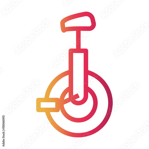 unicycle Line Gradient Icon