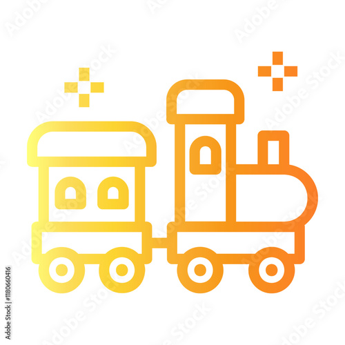 train Line Gradient Icon