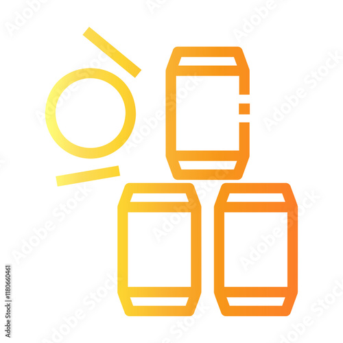 can throw Line Gradient Icon