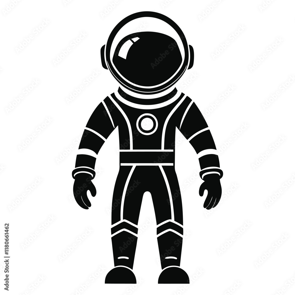 astronaut silhouette black vector illustration astronaut silhouette black vector illustration