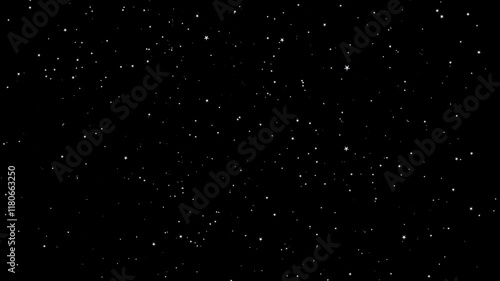 Glittering Sparkle Stars Particle Overlay. Alpha transparent background.