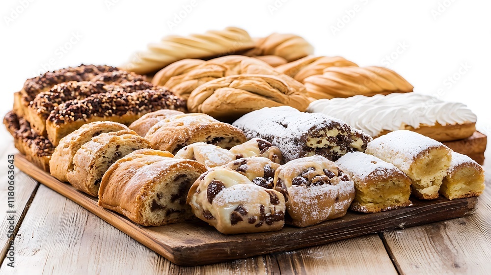 Fototapeta premium A variety of delicious and tasty international food isolated on white background