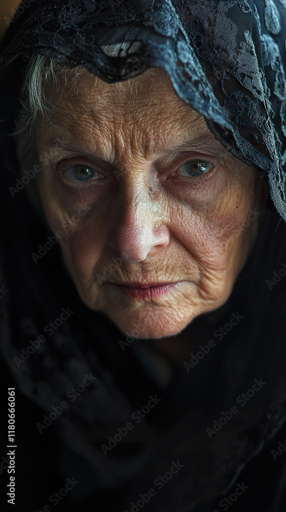 Intense Gaze of an Elderly Woman Intense Gaze of an Elderly Woman