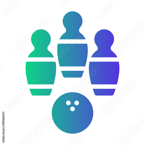 bowling game Gradient icon