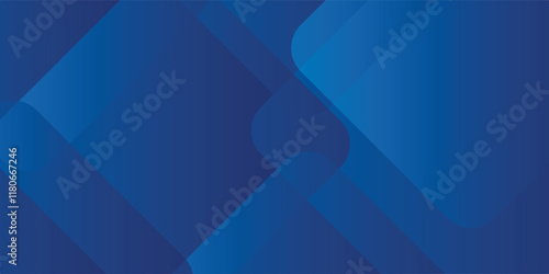 Abstract blue background with glowing geometric lines. Modern blue gradient square shape design.
