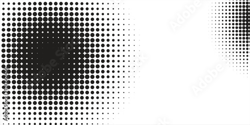 Wave halftone pattern. Halftone dots background.