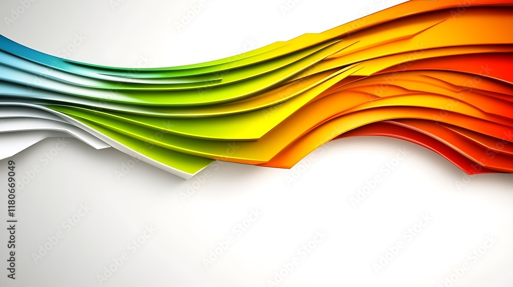 Fototapeta premium Abstract Colorful Wave Design Showing Gradient Hues
