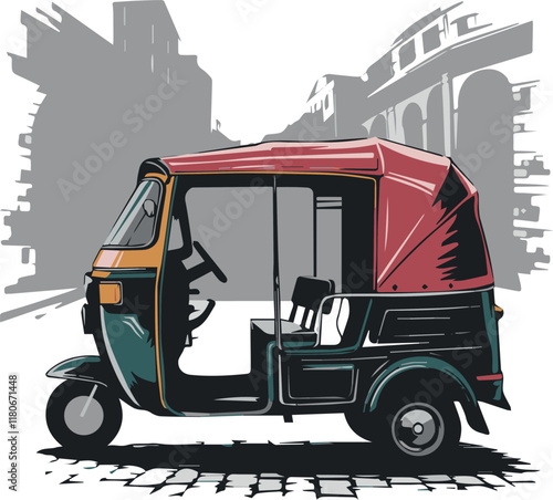 Tuk tuk vector illustration