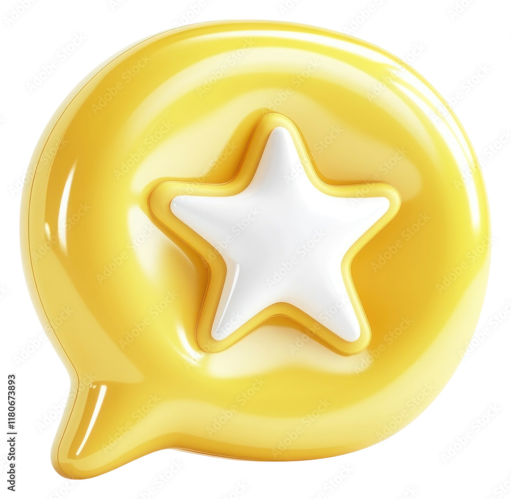 PNG Yellow media notification icon bubble glossy speech.