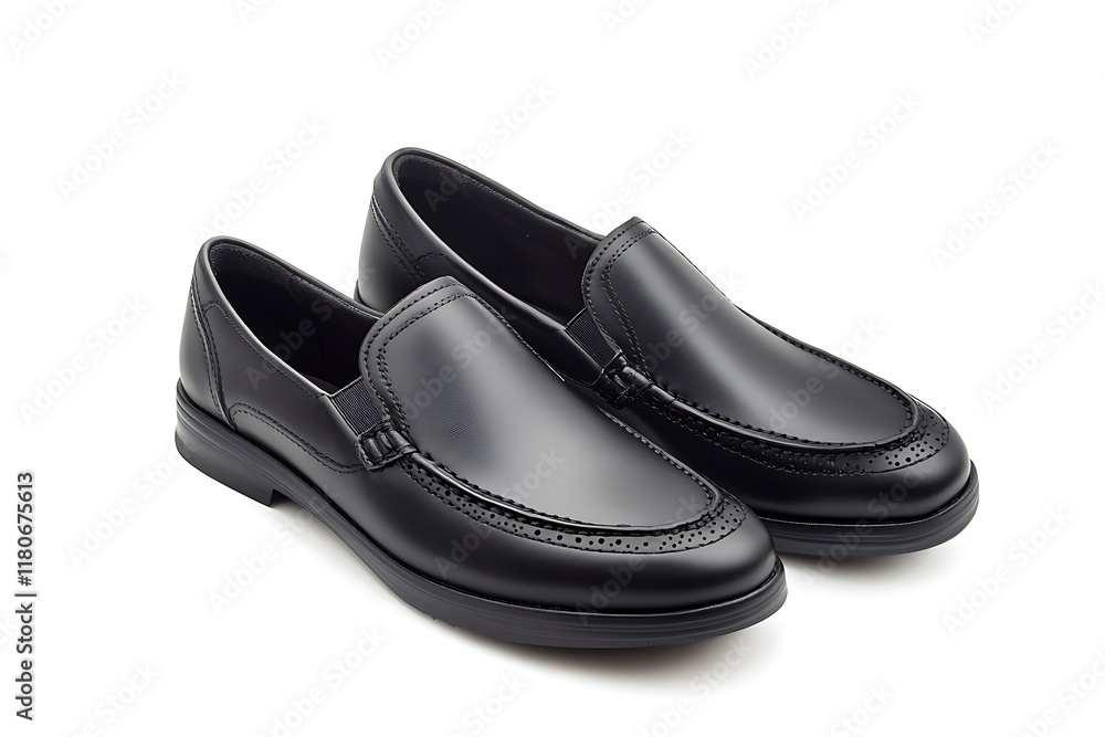Leather men's shoes isolated on white background Leather men's shoes isolated on white background