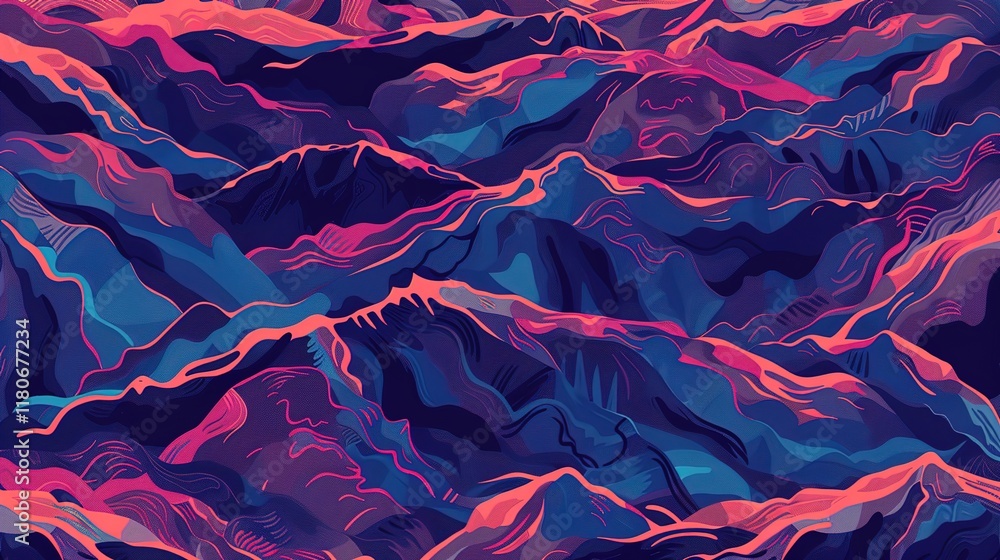 Obraz premium andes mountain seamless pattern wallpaper