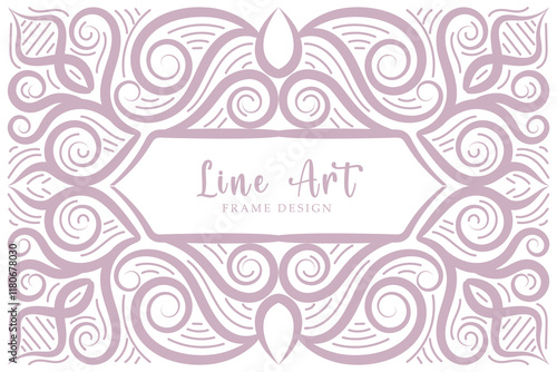 Ornamental Border Design, suitable for greeting cards, certificates borders, frames and invitations.