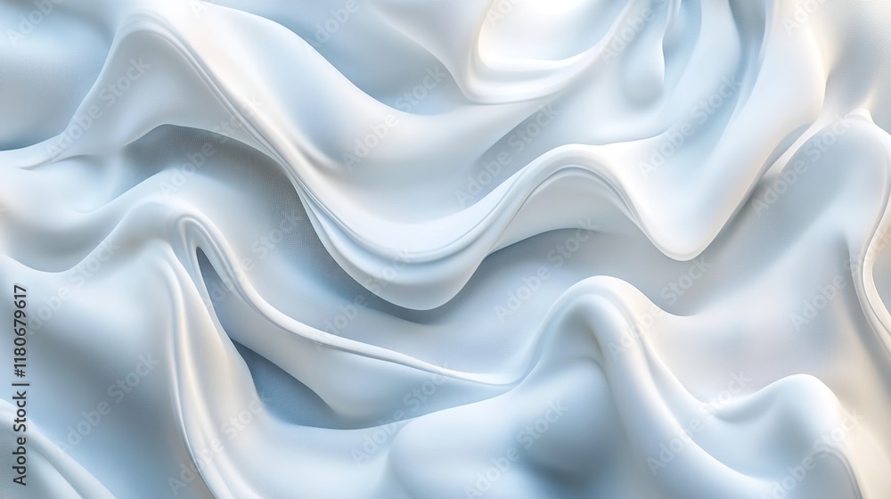 Obraz premium White cloth background abstract with soft waves