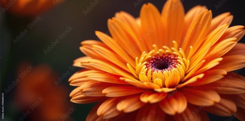 a single drop of water sits atop the delicate petals of an orange gerbera, drop of water, floral, delicate a single drop of water sits atop the delicate petals of an orange gerbera, drop of water, floral, delicate