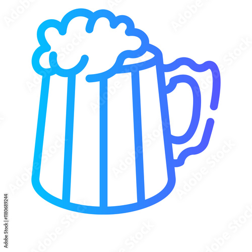 beer Line Gradient Icon