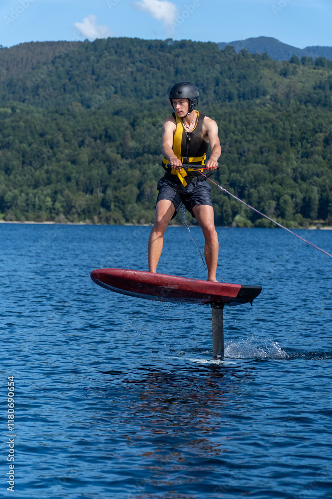 Active Watersport Day: Foil Surfing on a Lake