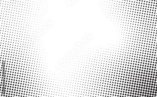 Comic halftone circle dot n...