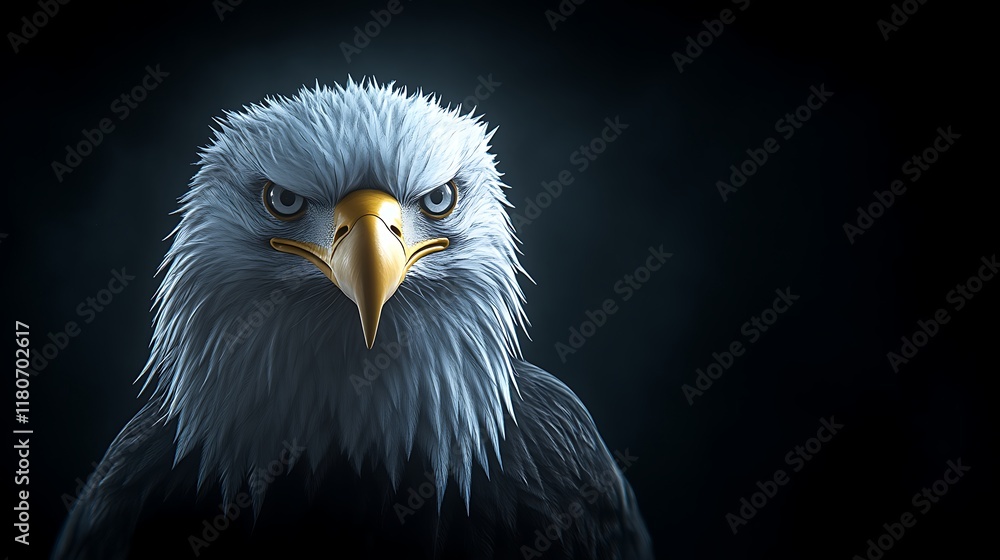 Fototapeta premium Majestic Bald Eagle Close Up Portrait