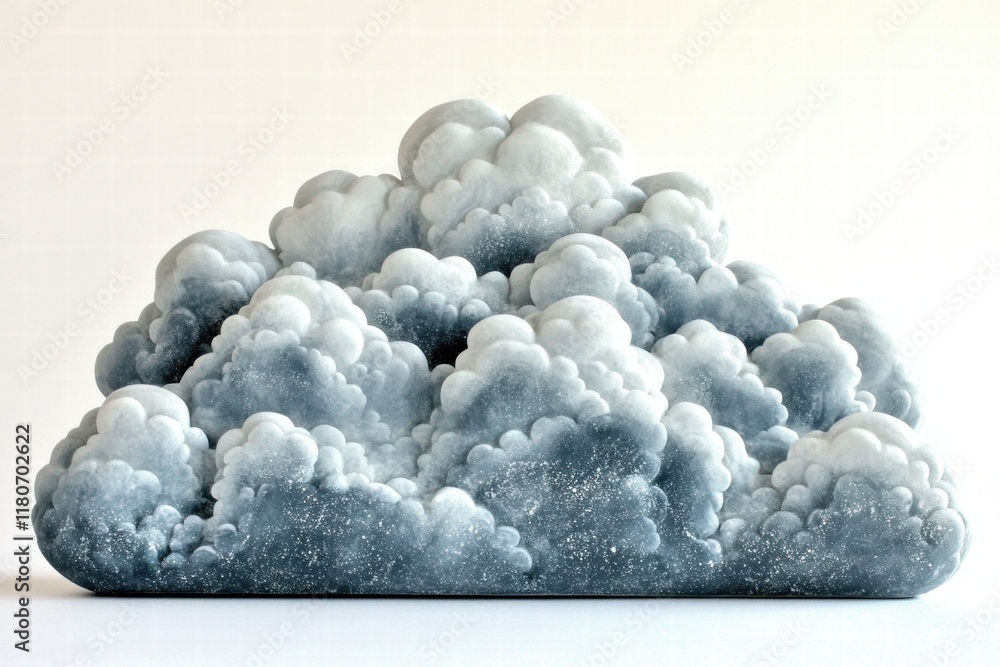 Artistic Cloud Structure in Gray Tones with Detailed Texture Artistic Cloud Structure in Gray Tones with Detailed Texture