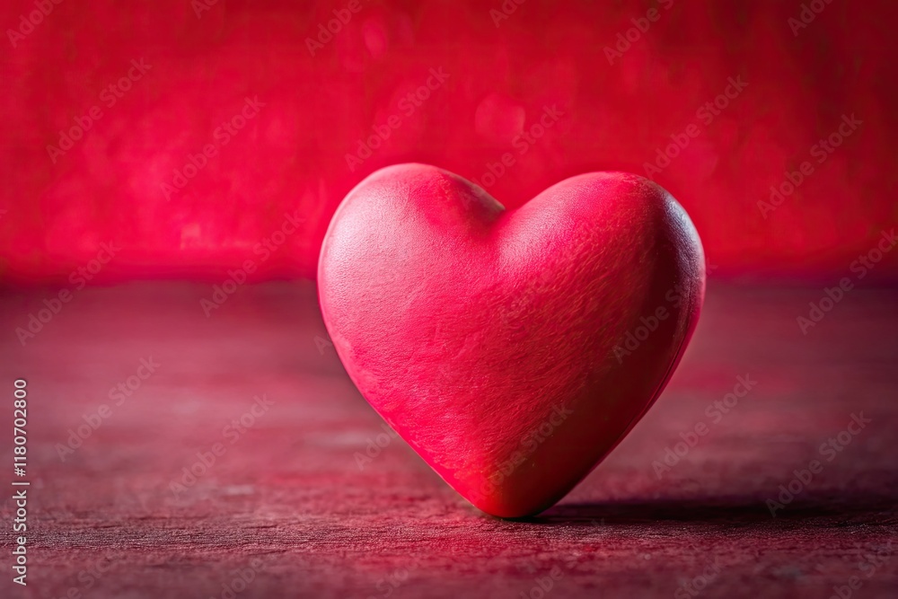 A minimalist pink heart on a red background; perfect Valentine's Day wallpaper. A minimalist pink heart on a red background; perfect Valentine's Day wallpaper.