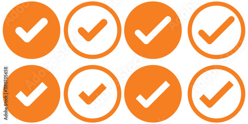 check mark icon. Valid icon in different style vector illustration. two colored and black valid vector icons designed in filled, outline, line and stroke style can be used for web, mobile, UI. EPS 10