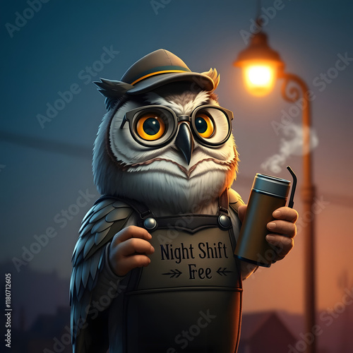 owl in the night photo