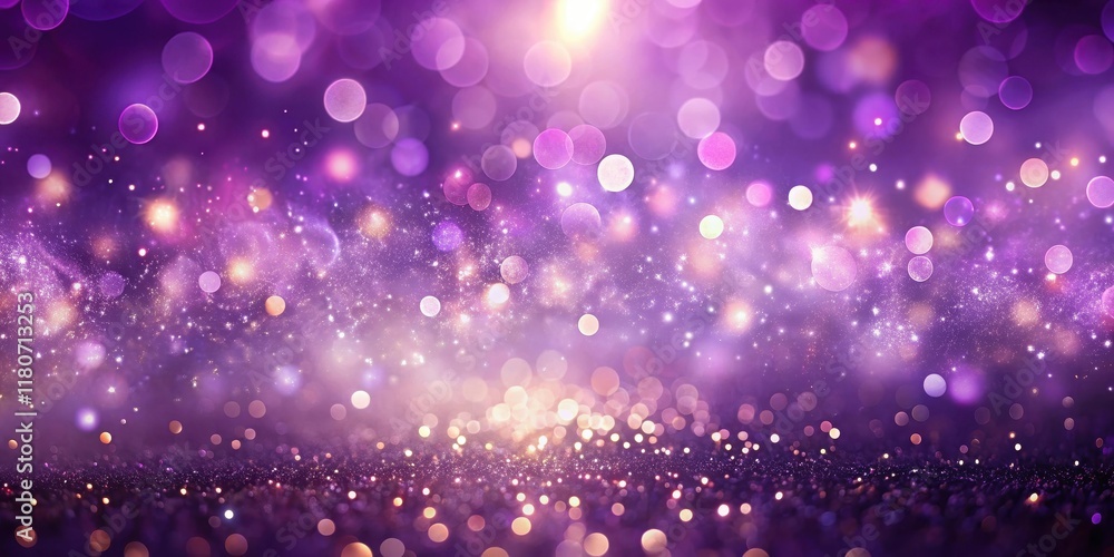 A Luxurious Purple and Gold Glitter Background with Sparkling Lights and Bokeh A Luxurious Purple and Gold Glitter Background with Sparkling Lights and Bokeh