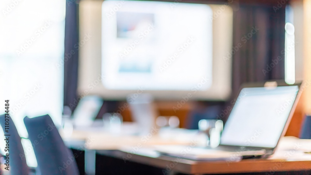 Executive Briefing Room Blur - Blurred background of an executive briefing room with presentation materials.
Executive Briefing Room Blur - Blurred background of an executive briefing room with presentation materials.
