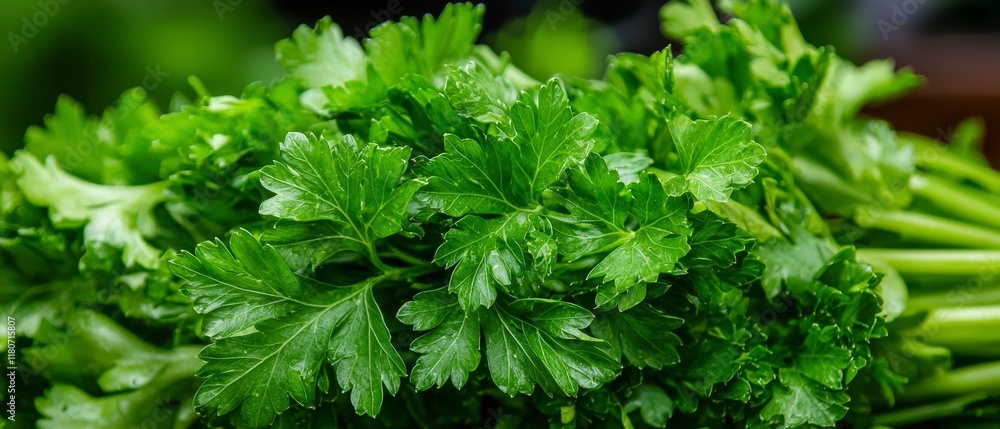 Fresh Parsley Herb  Green Leaves  Culinary Ingredient  Food Photography