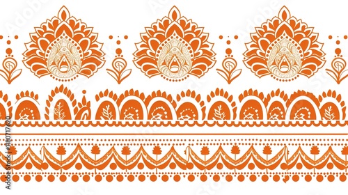 indian henna seamless pattern wallpaper