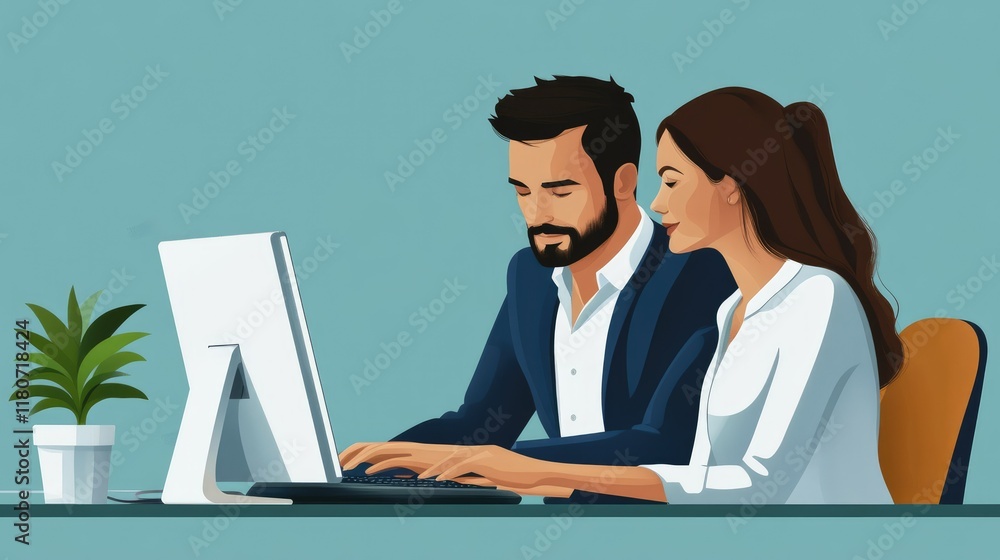 Happy work of men and women, win-win cooperation, disputes over work Happy work of men and women, win-win cooperation, disputes over work