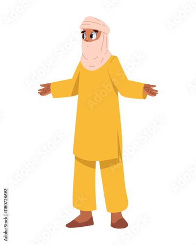 bedouin man wearing traditional clothes