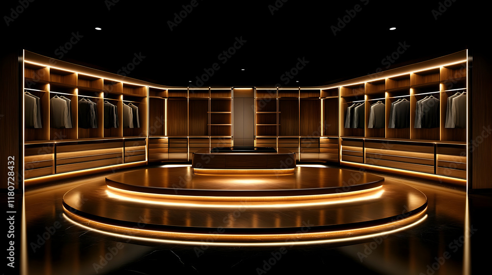 Obraz premium Luxury Walk-in Closet 3D Render