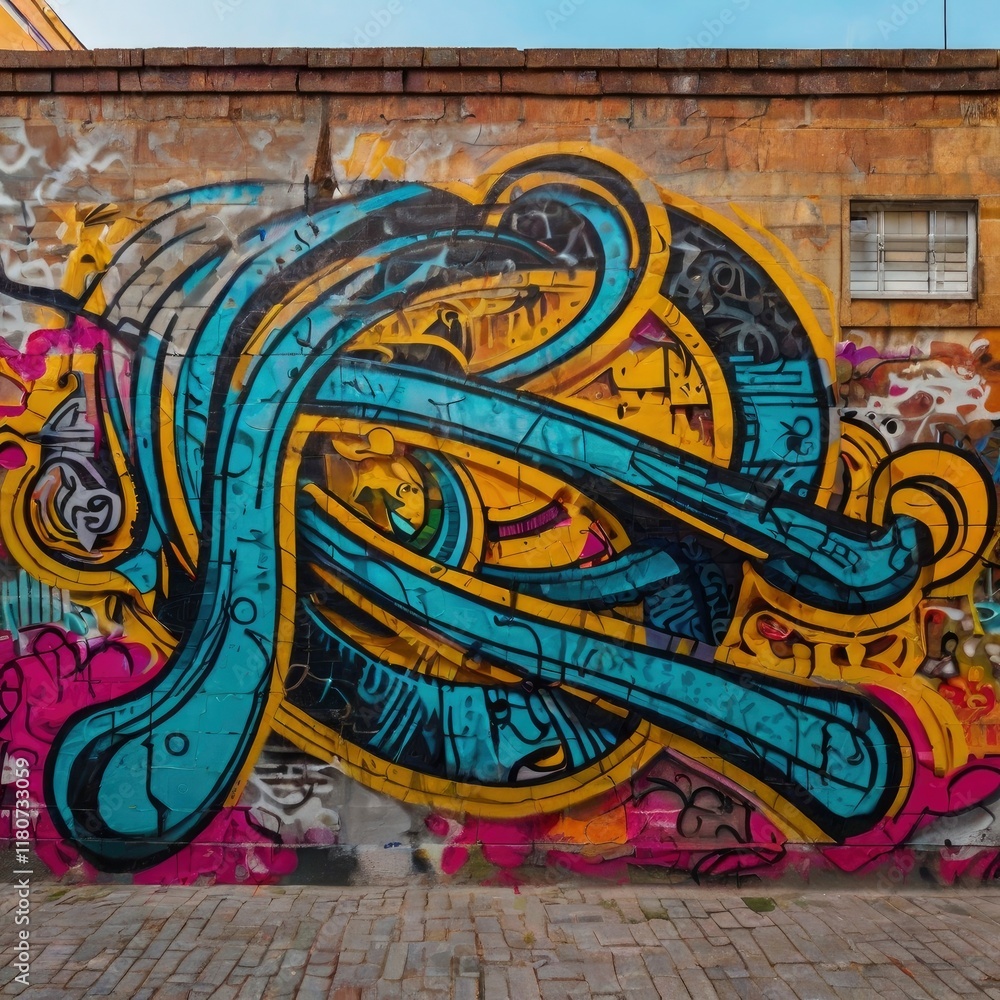 Art under ground. Beautiful street art graffiti style. The wall is decorated with abstract drawings house paint. Modern iconic urban culture of street youth. Abstract stylish picture on wall
Art under ground. Beautiful street art graffiti style. The wall is decorated with abstract drawings house paint. Modern iconic urban culture of street youth. Abstract stylish picture on wall