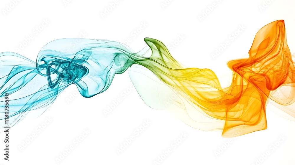 Abstract Colorful Smoke Wave Design Abstract Colorful Smoke Wave Design