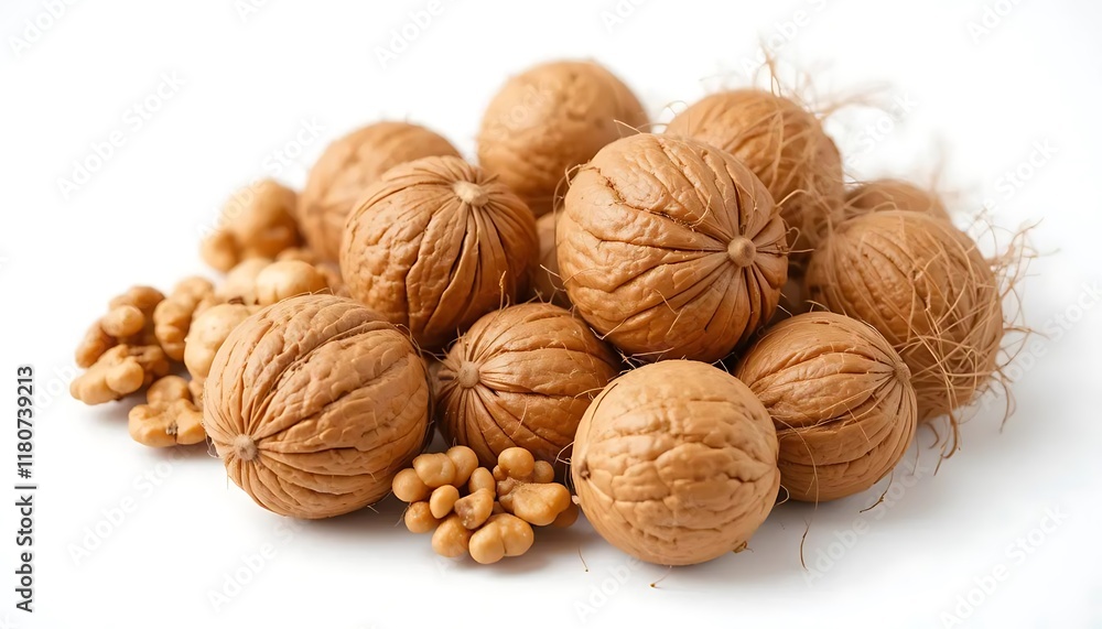 A Close-Up View of a Pile of Walnuts A Close-Up View of a Pile of Walnuts
