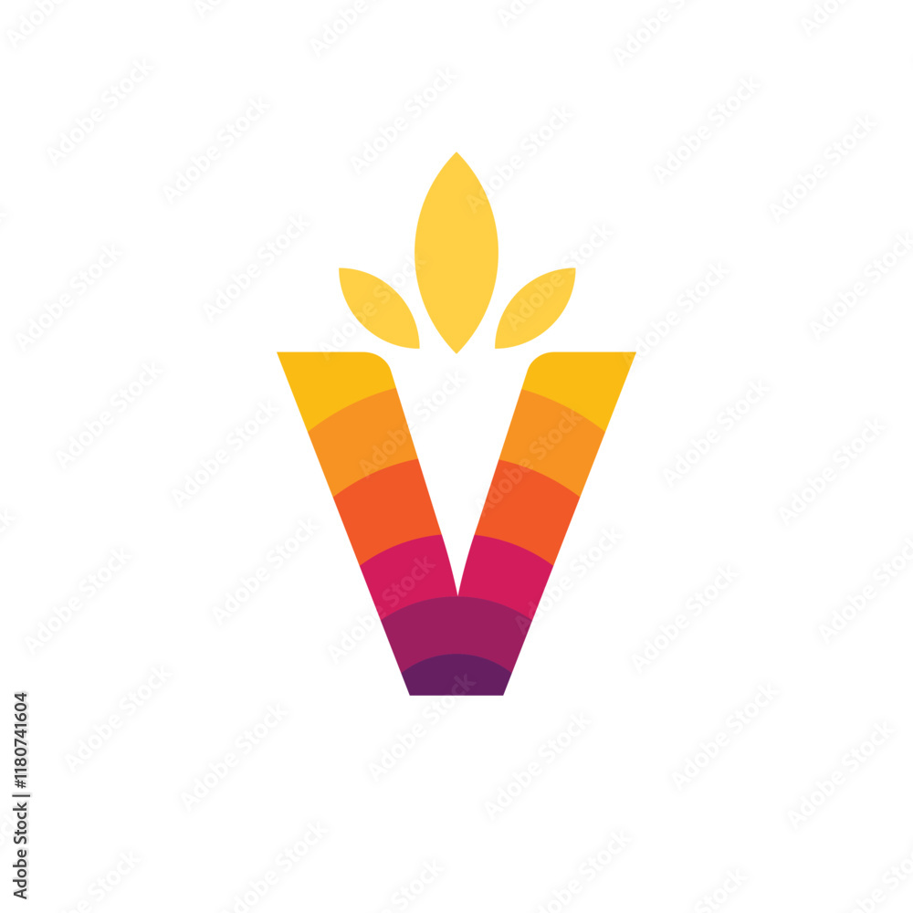 letter V vector concept logo template design letter V vector concept logo template design