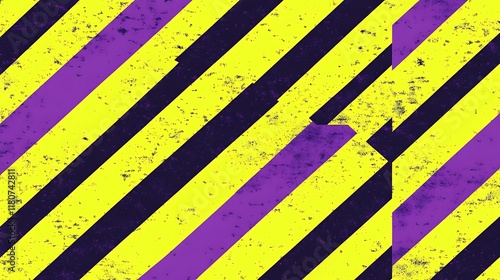 Wallpaper Mural Abstract Diagonal Stripes Yellow Purple Black Design Torontodigital.ca