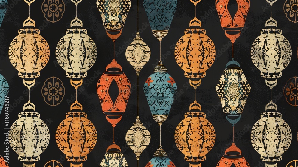 custom made wallpaper toronto digitalmoroccan lantern seamless pattern wallpaper