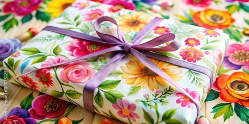 Sweet floral watercolor design; vibrant colors perfect for packaging and cards.