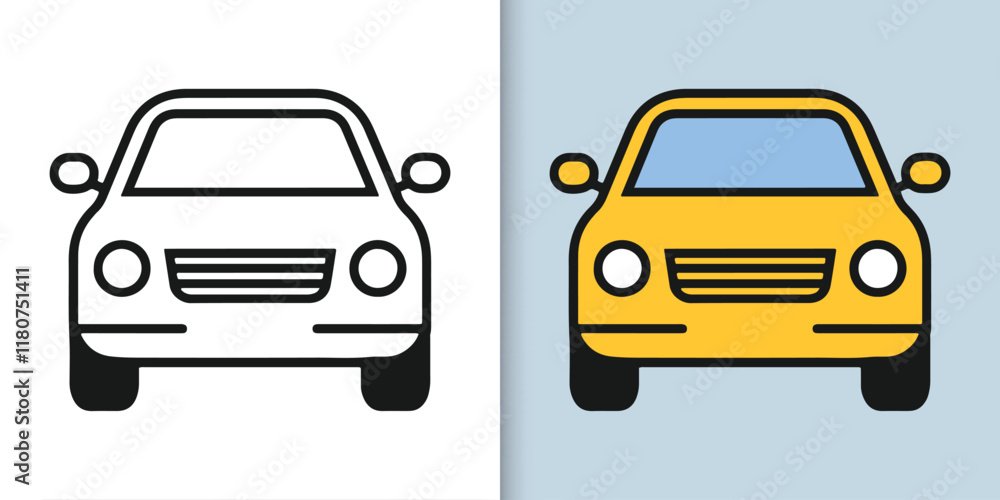 Vector of modern car illustration in flat style Vector of modern car illustration in flat style