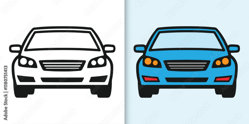 Vector of modern car illustration in flat style Vector of modern car illustration in flat style