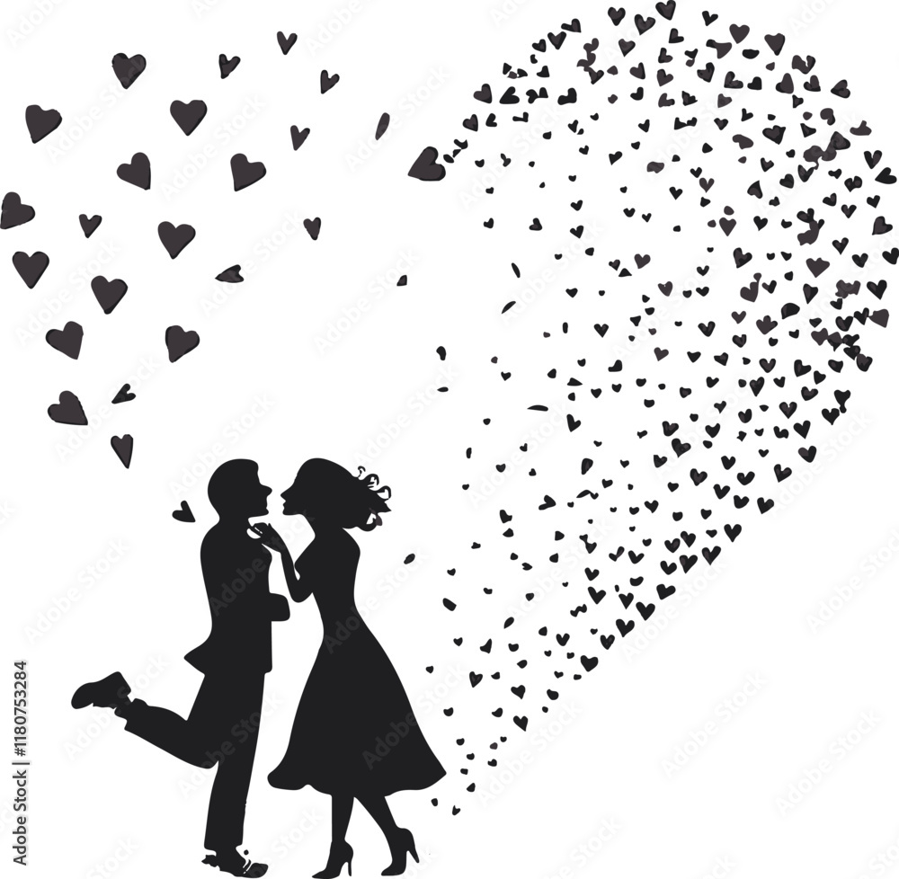 Silhouettes collection of couples with flowers. Black silhouette of a couple. Man and woman sitting on a bench. Boy giving a rose flower to a girl. Vector illustration. Set of romantic love. Silhouettes collection of couples with flowers. Black silhouette of a couple. Man and woman sitting on a bench. Boy giving a rose flower to a girl. Vector illustration. Set of romantic love.