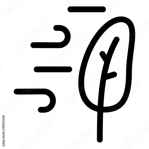 windy weather icon