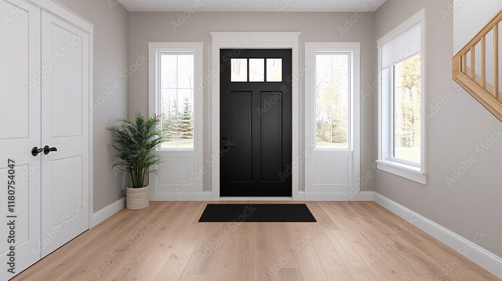 Fototapeta premium Modern Photorealistic Interior Entryway Design