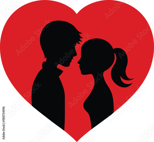 Silhouettes collection of couples with flowers. Black silhouette of a couple. Man and woman sitting on a bench. Boy giving a rose flower to a girl. Vector illustration. Set of romantic love.