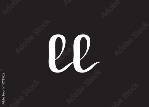 LL Logo Design Template Vector Graphic Branding Element.
 photo