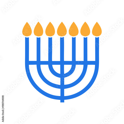 Abstract Organic Hanukkah Shape