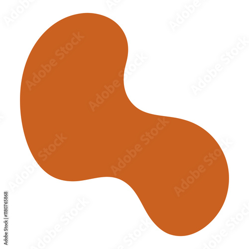 Abstract Organic Mocha Mousse Shape
