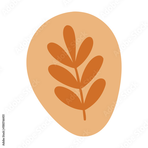 Abstract Organic Mocha Mousse Shape